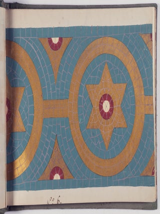 Album Mosaique Decorative [UNIQUE SAMPLE ALBUM WITH AT LEAST 65 ORIGINAL PAINTED GOUACHE DESIGNS FOR MOSAICS]