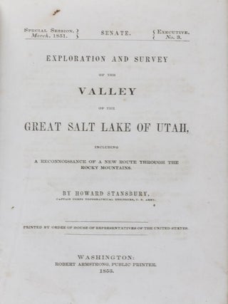 Exploration and Survey of the Valley of the Great Salt Lake of Utah, Including a Reconnaissance of a New Route Through the Rocky Mountains