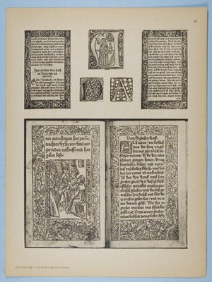 Das Alte Buch und seine Ausstattung vom XV. bis zum XIX. Jahrhundert: Buchdruck, Buchschmuck und Einbände (The Old Book and its Layout from the XV. to the XIX. Century: Printing, Decor and Binding)