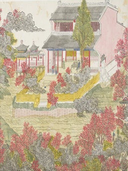 Item #12793 Chinese Hand-Colored Woodcuts