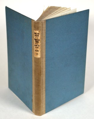 Item #13894 A Bibliography of the Publications of the Rowfant Club. Arthur Henry Clark