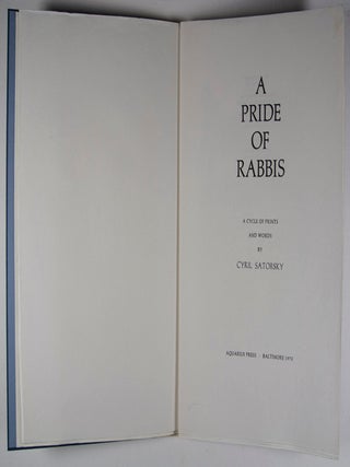 A Pride of Rabbis: A Cycle of Prints and Words [SIGNED]