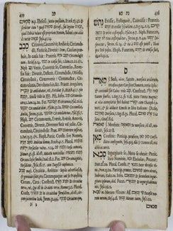 Lexicon Hebraicum et Chaldaicum: complectens omnes voces, tam primas quam derivatas, quae in Sacris Bibliis, Hebraea & ex parte Chaldaea lingua scriptis, extant: Interpretationis fide, exemplorum biblicorum copia, Locorum plurimorum difficilium ex variis Hebraeorum Commentariis explicatione, auctum & illustratum