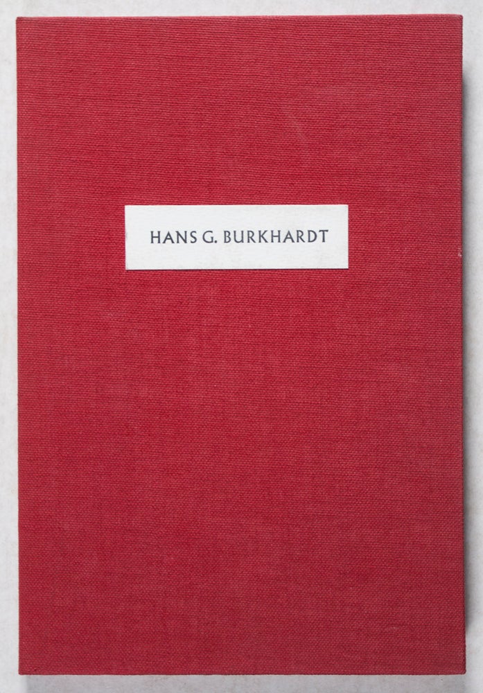 Item #14279 Hans G. Burkhardt: Artist and Patron of the Arts [SIGNED]. William M. Kramer.