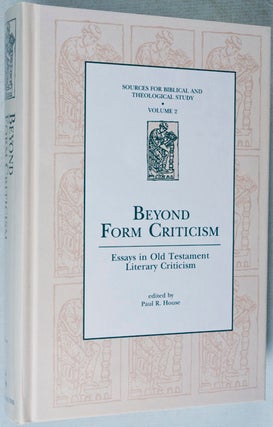 Beyond Form Criticism: Essays in Old Testament Literary Criticism (Sources for Biblical and Theological Study Old Testament Series)