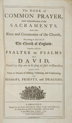 Item #15250 The Book of Common-Prayer, and Administration of the Sacraments, and other Rites and...