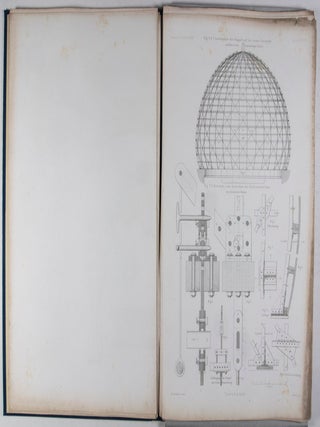 Atlas zur Zeitschrift für Bauwesen. Herausgegeben unter Mitwirkung der Konigl. Technischen Bau-Deputation und des Architekten-Vereins zu Berlin. Jahrgang XVI. (CONTAINS ALL THE 7 PLATES DEPICTING THE ORANIENBERGER STRASSE SYNAGOGUE). Also contains a color lithograph of the Oranienberger Synagogue from the separate elephant folio edition