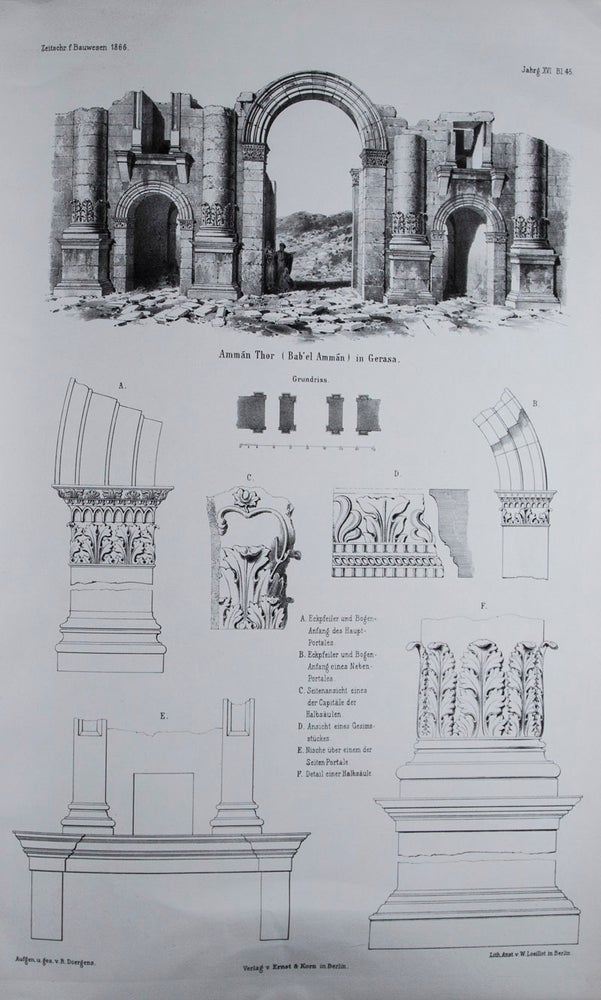 Item #15819 Atlas zur Zeitschrift für Bauwesen, Jahrgang XVI. 1866. G. Erbkam.