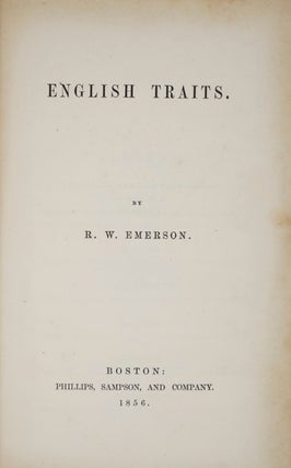 Item #16696 English Traits. R. W. Emerson