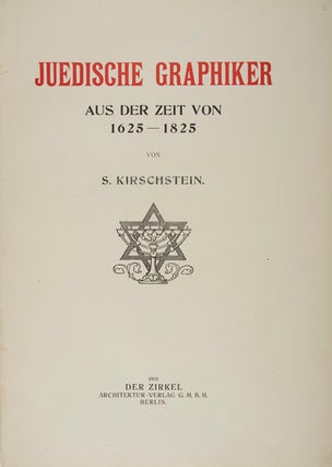 Item #16738 Judische Graphiker aus der Zeit von 1625-1825. Salli Kirschstein