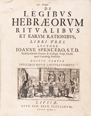 Item #17957 De Legibus Hebraeorum Ritualibus et earum Rationibus. Libri Tres. Editio Tertia....