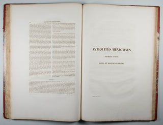 Antiquités Mexicaines Vol. I & II [Incomplete] (includes "Recherches sur les Antiquitiés de I'Amérique du Nord et de I'Amérique du Sud" by D. B. Warden)