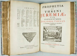 Prophetia Ezechielis, cum Commentario; Prophetia et Threni Jeremiae, cum Commentario. 2 vols. in one. [RARE]