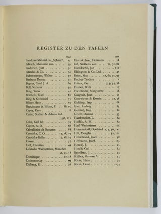 Europ&auml;isches Kunstgewerbe: Berichte &uuml;ber die Ausstellung Europ&auml;isches Kunstgewerbe 1927. Von M.r.J. Brinkgreve, Leon Deshairs, Richard Graul, Karl Herain, H. Kienzle, Harry H. Peach, G&uuml;nther von Pechmann, ugust Schestag, Sigurd Schulty, Ernst Schwedeler-Mezer, Henry van de Velde. Mit 112 Tafeln.