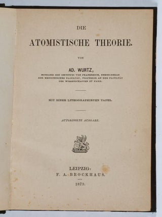 Atomistische Theorie. Mit Einer Lithographierten Tafel.