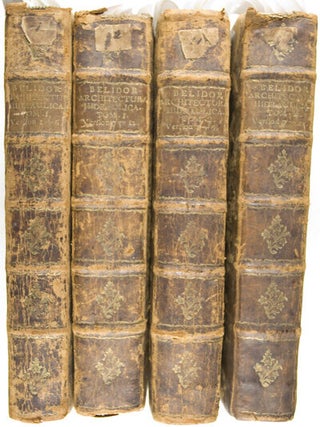 Architectura Hydraulica (2 parts bound in 4 volumes, with altogether 24 sections). Missing one fold-out plate.