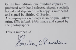 Presence: Photographs with Observation by Shirley C. Burden [SIGNED]