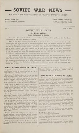 Item #20316 Soviet War News [COMPLETE]. n/a