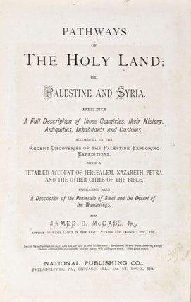 Pathways of The Holy Land; or, Palestine and Syria [RARE PUBLISHER'S DUMMY]