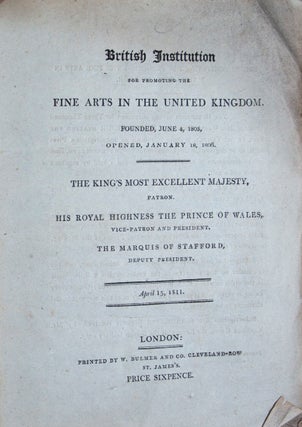 Item #21504 British Institution for Promoting the Fine Arts in the United Kingdom. n/a