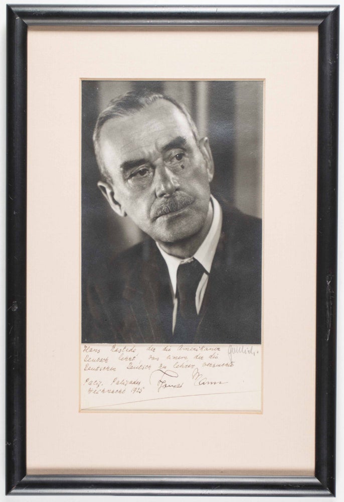 Item #21901 Two Photographs of Thomas Mann [SIGNED & INSCRIBED]. n/a.