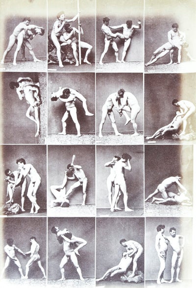 Item #22091 19th century Album of 35 photographic prints with 570 images: nude studies of children, women and men. Louis Jean Baptiste Igout.