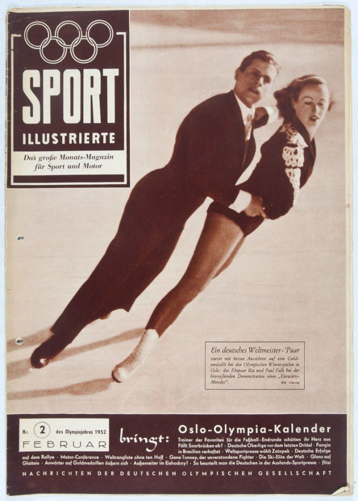 Item #22601 Sport Illustrierte: Das große Monats-Magazin für Sport und Motor (Nr. 2 des Olympiajahres 1952, Februar). Ernst Hornickel.