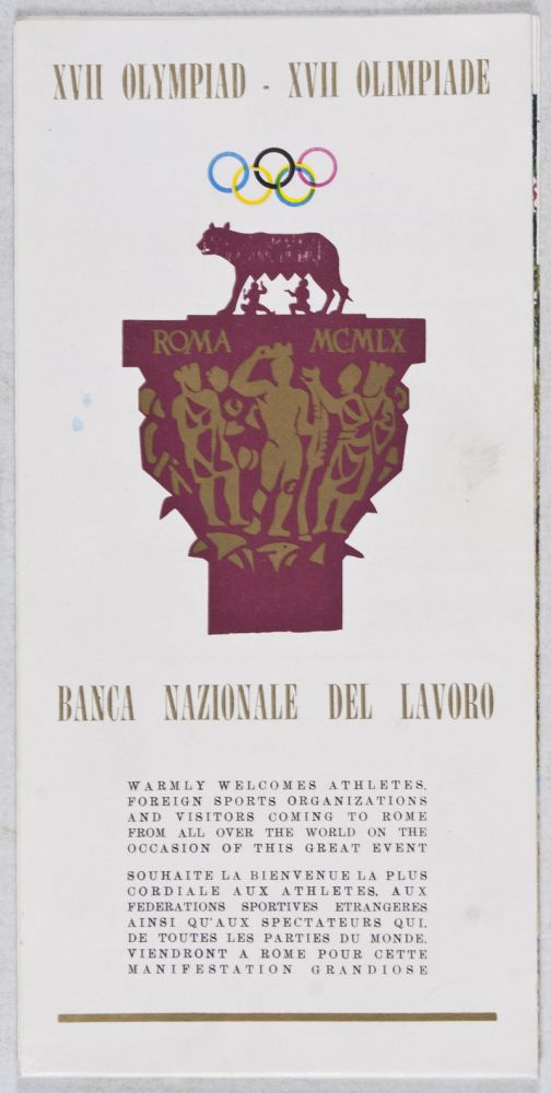 Item #22611 XVII Olympiad. Banca Nazionale Del Lavoro (XVII Giochi Olimpici Roma 1960). n/a.