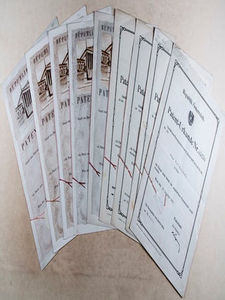 Der Wagenbauer: Lehr- und Hilfsbuch für Wagenbau und Automobil-Karosserie & 25 ORIGINAL PATENTS (Patent-Urkunden) of various Feldwabel designs