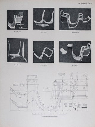 Der Wagenbauer: Lehr- und Hilfsbuch für Wagenbau und Automobil-Karosserie & 25 ORIGINAL PATENTS (Patent-Urkunden) of various Feldwabel designs