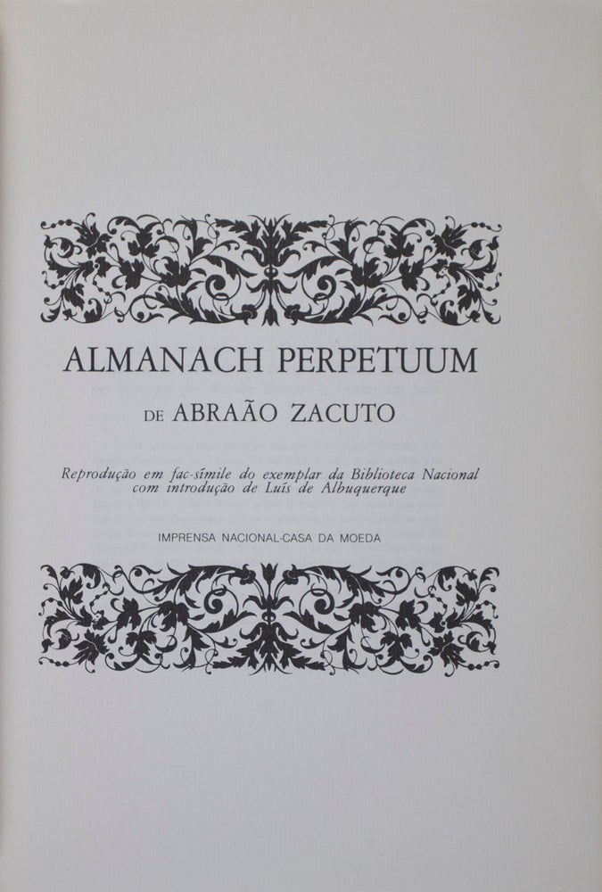 Item #23170 Almanach Perpetuum. Abraão Zacuto.