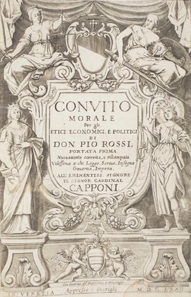 Item #23308 Convito Morale per Gli etici, Economici, e Politici (Two volumes in one). Don Pio Rossi