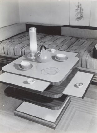 Item #23328 9 Original B/W Photographs by Adolf Lazi of Furniture Design by C. Adolf Rüdenauer...