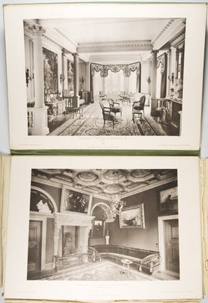 Moderne Landhäuser: Naturaufnahmen von Fassaden und Innenräumen mit Grundrissen von Architekt A. von Kauffmann in Frankfurt A. M.