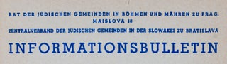 Item #23985 Informationsbulletin (Czechoslovakia) / Rat der Jüdischen Gemeinden in Böhmen und...