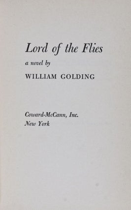 Item #24001 Lord of the Flies. William Golding