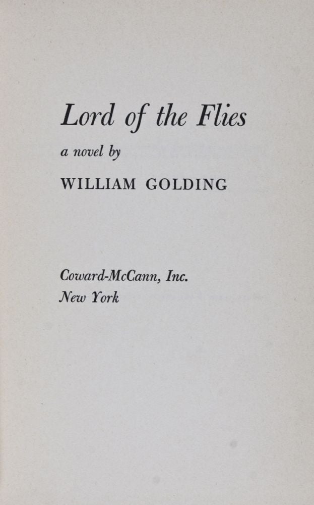Item #24001 Lord of the Flies. William Golding.