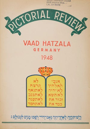 Item #24107 Pictorial Review. Vaad Hatzala-Germany. Vaad Hatzalah, Nathan Baruch
