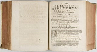 De Legibus Hebraeorum Ritualibus et earum Rationibus. Libri Tres. Editio Tertia.