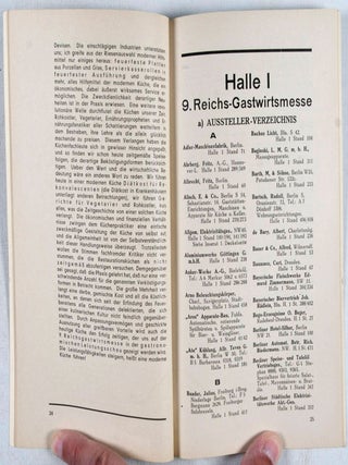 Amtlicher Katalog und Führer durch die 9 Reichs Gastwirts-Messe u. Koch Kunst. Ausstellung Berlin 14.-19. März 1931.
