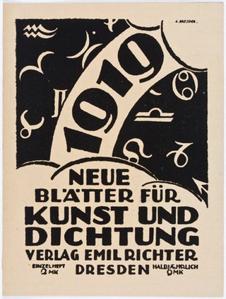 Item #24642 Advertisement fold-out for "1919 Neue Blätter für Kunst und Dichtung" n/a