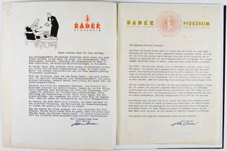 Bader Katalog 1939 (with original typewritten letters and various company ephemera)