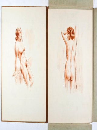 Kunstmappe der Deutschen Leibeszucht (12 Kunstblätter Rötelzeichnungen von Manö Paulssen)