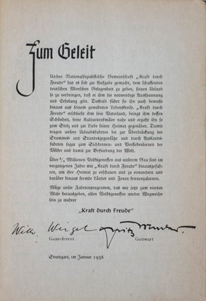 Urlaubsfahrten und Wanderungen 1938: Gau Württemberg-Hohenzollern