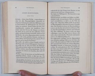 Die Stunde und die Erkenntnis. Reden und Aufsätze 1933-1935 (The Time and Knowledge. Speeches and Essays 1933-1935). [From the personal library of Dr. Julius Galliner*]