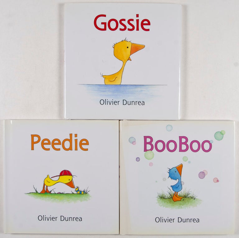 Item #26852 Gossie (2002); BooBoo (2004); Peedie (2004) [SIGNED BY AUTHOR] 3 vols. (complete). Olivier Dunrea.