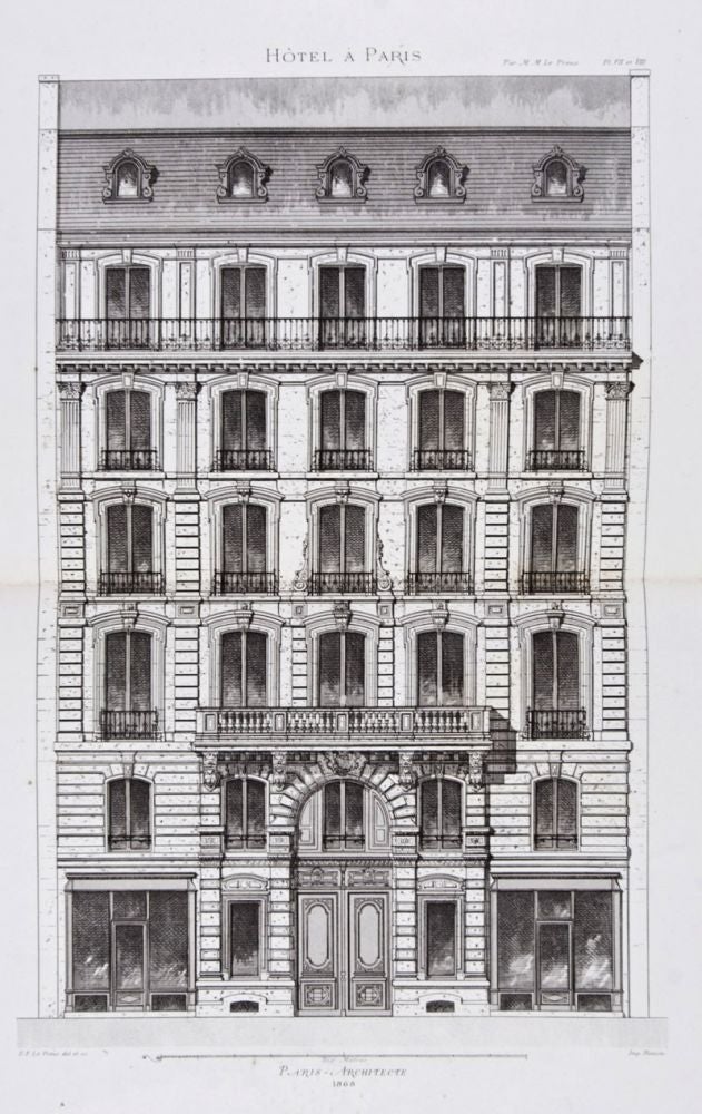 Item #27354 Paris Architecte. Revue Mensuelle Illustrée. Première, Deuxième, Troisième Années. 1865-1869. 36 issues (Complete). E.-F. Le Preux.