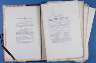 Paris Architecte. Revue Mensuelle Illustrée. Première, Deuxième, Troisième Années. 1865-1869. 36 issues (Complete)
