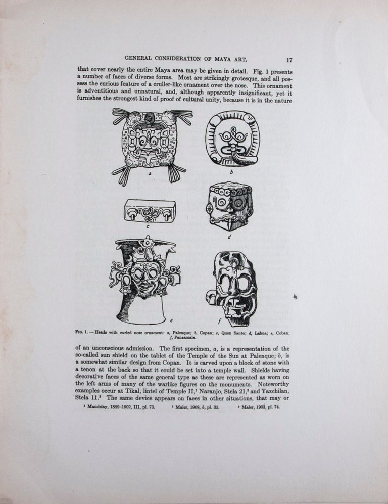 Item #27646 A Study of Maya Art. Its Subject Matter and Historical Development, Vol. VI. Herbert J. Spinden.