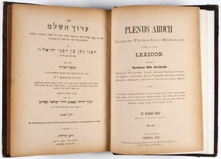 Plenus Aruch: Targum-Talmudico-Midrasch Verbale et Reale Lexicon